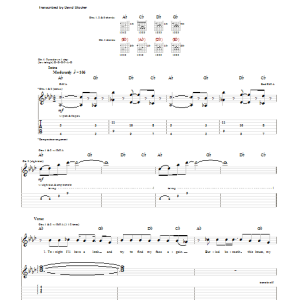 Cage The Elephant Back Against The Wall Musik Noten - Guitar Tab - 73419-0