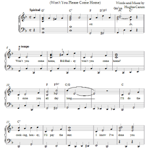 Canon Bill Bailey (Won't You Please Come Home) Musik Noten - Piano Solo - 21534-0