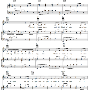 Captain & Tennille Come In From The Rain Musik Noten - Piano, Vocal & Guitar Chords - 50733-0