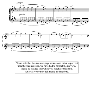 Carl Czerny Study In D Musik Noten - Easy Piano - 123763-0