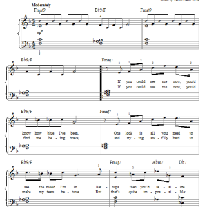 Carl Sigman If You Could See Me Now Musik Noten - Easy Piano - 99300-0