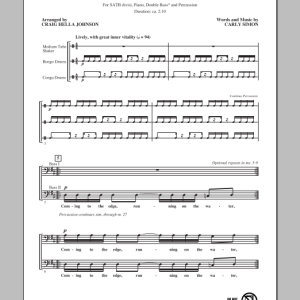 Carly Simon Let The River Run (arr. Craig Hella Johnson) Musik Noten - SATB Choir - 88296-0