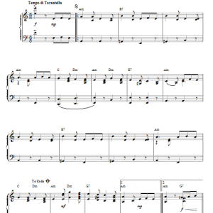 Carmen Coppola The Godfather Tarantella Musik Noten - Piano, Vocal & Guitar Chords - 80862-0