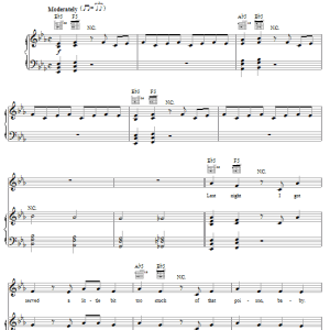 Carrie Underwood Last Name Musik Noten - Piano, Vocal & Guitar Chords - 64652-0