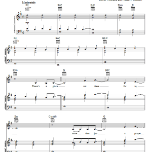 Carrie Underwood There's A Place For Us Musik Noten - Piano, Vocal & Guitar Chords - 77198-0