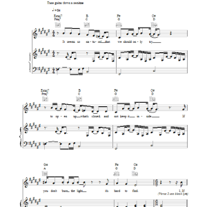 Cast Burn The Light Musik Noten - Piano, Vocal & Guitar Chords - 15131-0