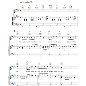 Cast Never Gonna Tell You What To Do (Revolution) Musik Noten - Piano, Vocal & Guitar Chords - 17874-0