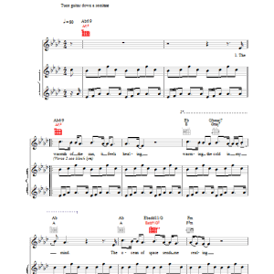Cast She Falls Musik Noten - Piano, Vocal & Guitar Chords - 15139-0
