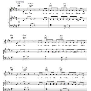 Casting Crowns To Know You Musik Noten - Piano, Vocal & Guitar Chords - 73131-0