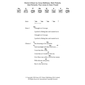 Catatonia Bulimic Beats Musik Noten - Guitar Chords/Lyrics - 101181-0