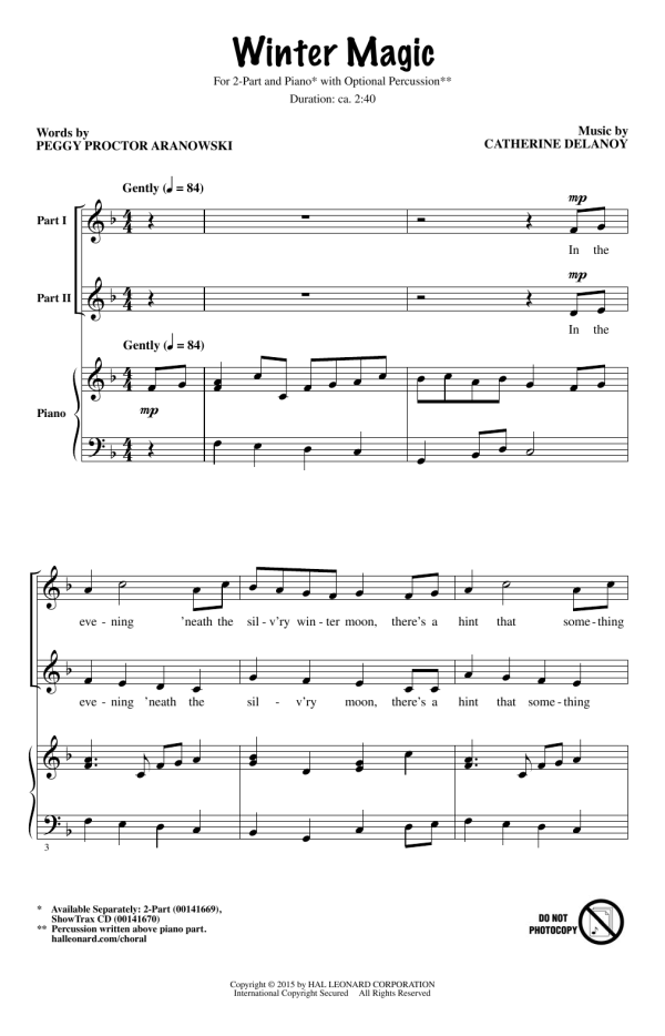 Catherine Delanoy Winter Magic Musik Noten - 2-Part Choir - 158421-0