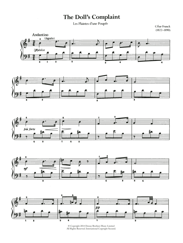 César Franck The Doll's Complaint Musik Noten - Piano Solo - 119213-0