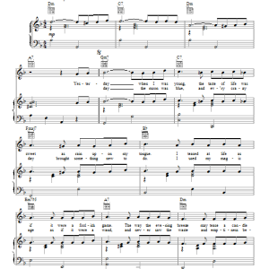 Charles Aznavour Yesterday When I Was Young (Hier Encore) Musik Noten - Piano, Vocal & Guitar Chords - 74581-0