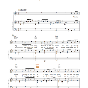 Charles Aznavour Yesterday When I Was Young Musik Noten - Piano, Vocal & Guitar Chords - 18798-0