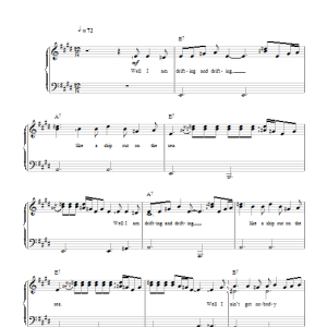 Charles Brown Drifting Blues Musik Noten - Piano & Vocal - 111913-0