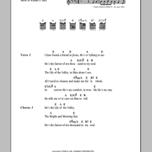Charles W. Fry The Lily Of The Valley Musik Noten - Guitar Chords/Lyrics - 82451-0