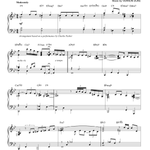 Charlie Parker April In Paris (arr. Brent Edstrom) Musik Noten - Piano Solo - 164645-0