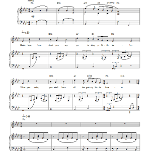 Charlotte Church The Little Horses Musik Noten - Piano, Vocal & Guitar Chords - 21676-0