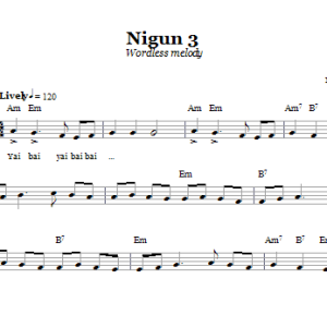 Chasidic Nigun 3 (Wordless Melody) Musik Noten - Lead Sheet / Fake Book - 66605-0