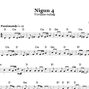 Chasidic Nigun 4 (Wordless Melody) Musik Noten - Lead Sheet / Fake Book - 66622-0