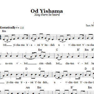 Chasidic Od Yishama (May There Be Heard Again) Musik Noten - Lead Sheet / Fake Book - 66604-0