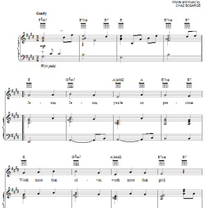 Chaz Bosarge Jesus, Jesus You're So Precious Musik Noten - Piano, Vocal & Guitar Chords - 27052-0