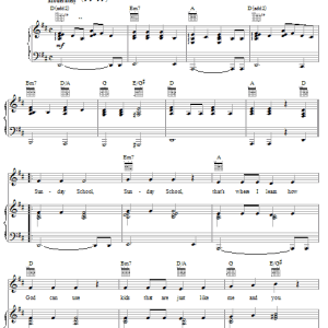 Chaz Bosarge Sunday School Musik Noten - Piano, Vocal & Guitar Chords - 27058-0