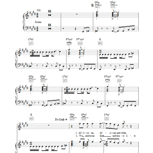 China Crisis African And White Musik Noten - Piano, Vocal & Guitar Chords - 38432-0