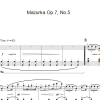 Chopin Mazurka Op 7 No 5 Musik Noten - Piano Solo - 24394-0
