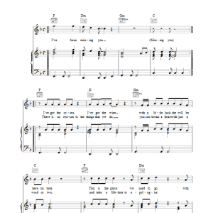Chris de Burgh Missing You Musik Noten - Piano, Vocal & Guitar Chords - 35655-0