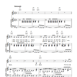 Chris Montes Let's Dance Musik Noten - Piano, Vocal & Guitar Chords - 43399-0