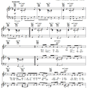 Christina Aguilera Back In The Day Musik Noten - Piano, Vocal & Guitar Chords - 62425-0