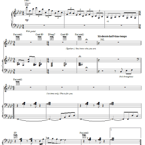 Christina Aguilera F.U.S.S. Musik Noten - Piano, Vocal & Guitar Chords - 62429-0
