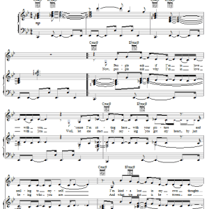 Christina Aguilera Loving Me 4 Me Musik Noten - Piano, Vocal & Guitar Chords - 22912-0