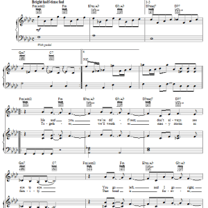 Christina Aguilera On Our Way Musik Noten - Piano, Vocal & Guitar Chords - 62439-0