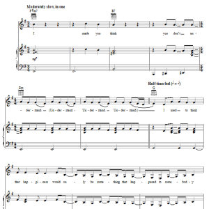 Christina Aguilera Understand Musik Noten - Piano, Vocal & Guitar Chords - 62424-0