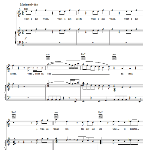 Christina Aguilera What A Girl Wants Musik Noten - Piano, Vocal & Guitar Chords - 18231-0