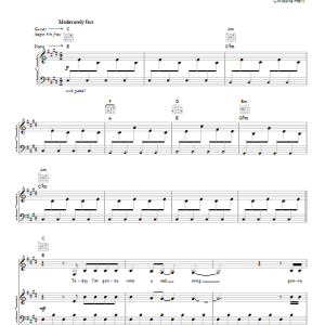 Christina Perri Sad Song Musik Noten - Piano, Vocal & Guitar Chords - 154369-0