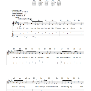 Chuck Berry Down The Road A Piece Musik Noten - Easy Guitar Tab - 72882-0
