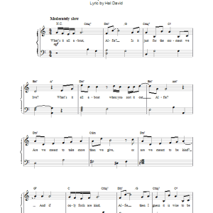 Cilla Black Alfie Musik Noten - Piano Solo - 15875-0