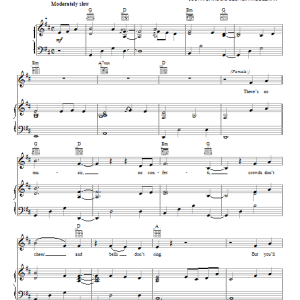 Clare Bowen and Sam Palladio When The Right One Comes Along Musik Noten - Piano, Vocal & Guitar Chords - 98728-0