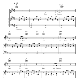 Claude-Michel Schonberg Bethlehem Musik Noten - Piano, Vocal & Guitar Chords - 105130-0