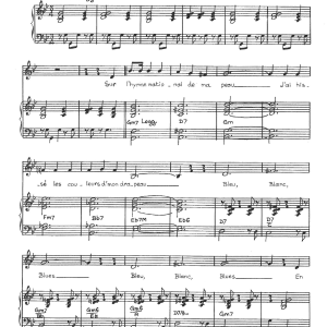 Claude Nougaro Bleu Blanc Blues Musik Noten - Piano & Vocal - 115640-0