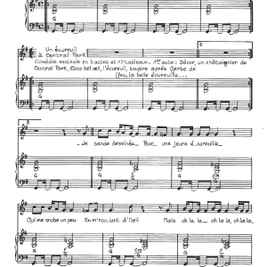 Claude Nougaro Ecureuil A Central Park Musik Noten - Piano & Vocal - 115830-0