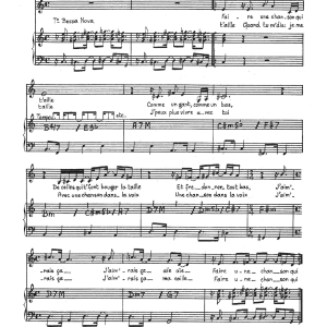 Claude Nougaro Faire Une Chanson Qui T'aille Musik Noten - Piano & Vocal - 115667-0