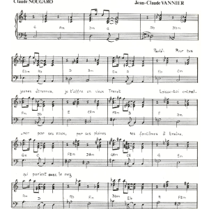 Claude Nougaro Sonnet A Trenet Musik Noten - Piano & Vocal - 115810-0
