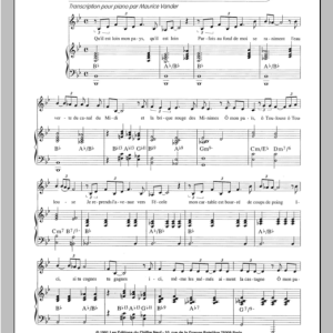 Claude Nougaro Toulouse Musik Noten - Piano & Vocal - 115814-0