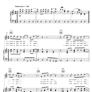 Cliff Richard We Don't Talk Anymore Musik Noten - Piano, Vocal & Guitar Chords - 101870-0