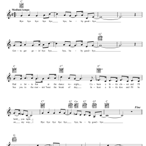 Col Joye Bye Bye Baby Goodbye Musik Noten - Lead Sheet / Fake Book - 39165-0