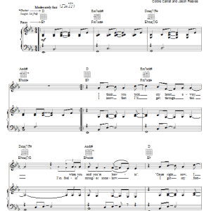 Colbie Caillat Breakin' At The Cracks Musik Noten - Piano, Vocal & Guitar Chords - 72707-0